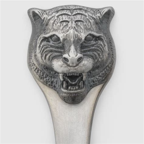 Gucci Dessert spoon with tiger head, set of 2.